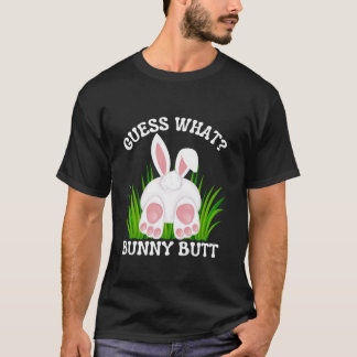 T-shirt Devinez ce lapin Butt drôle Pâques pour hommes Fem