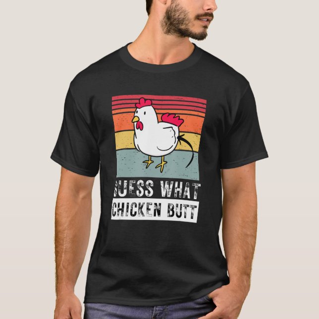 T-shirt Devinez ce poulet Butt mème de poulet Chicken Papa (Devant)