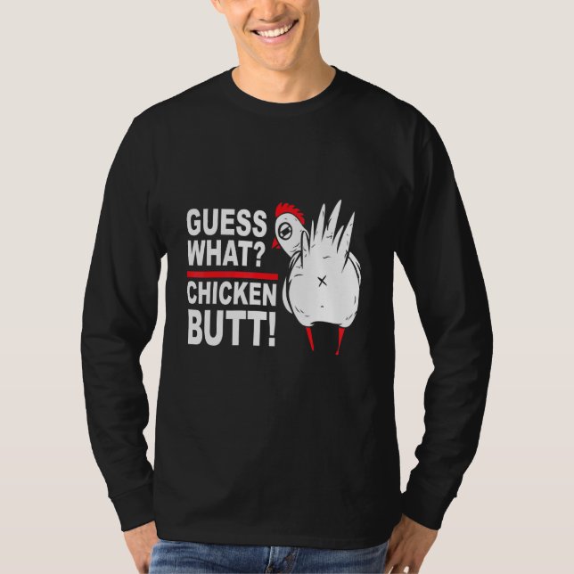 T-shirt Devinez ce poulet mais dire Humour (Devant)