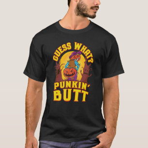 T-shirt Devinez ce Punkin' Butt Halloween Citrouille Moon