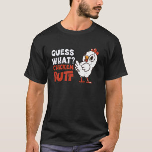T-shirt Devinez ce que la poule dit de drôle Citation humo