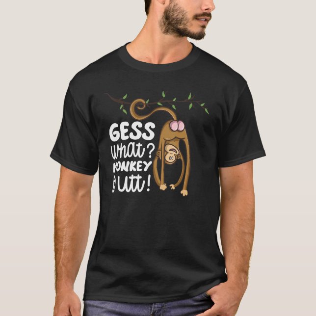 T-shirt Devinez ce singe Butt Monkey's Butts Monkey's Monk (Devant)