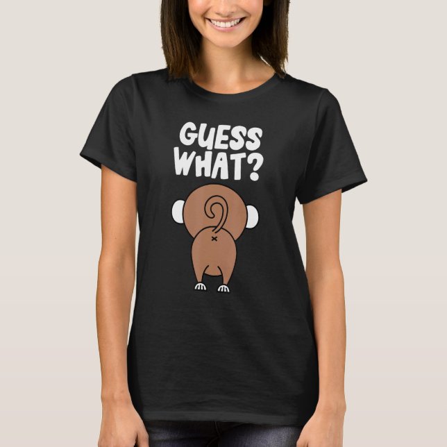 T-shirt Devinez ce singe Butt Monkey's Butts Monkey's Monk (Devant)
