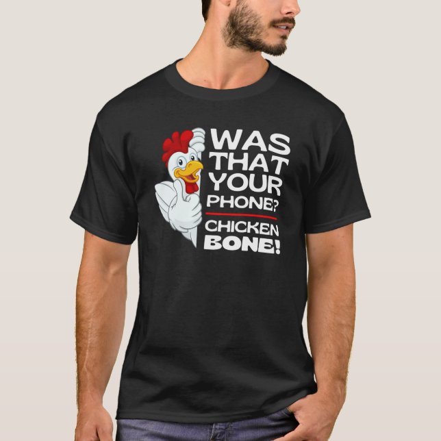 T-shirt Devinez l'os de poulet  Blagues de poulet Memes Po (Devant)