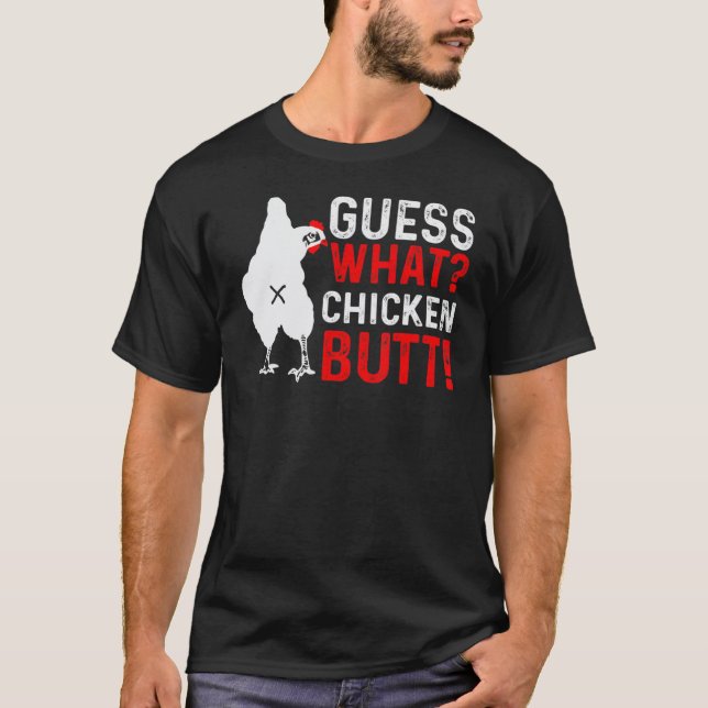 T-shirt Devinez quel animal Cul de poulet Mignons Buffs de (Devant)