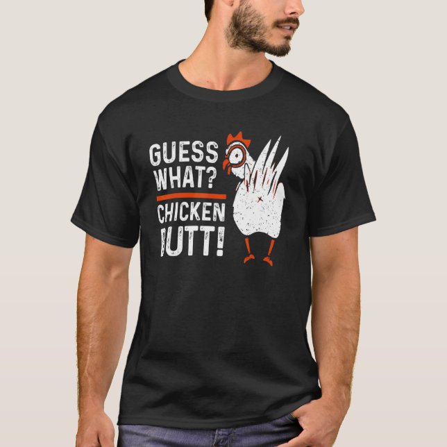 T-shirt Devinez quel animal Cul de poulet Poulets mignons  (Devant)