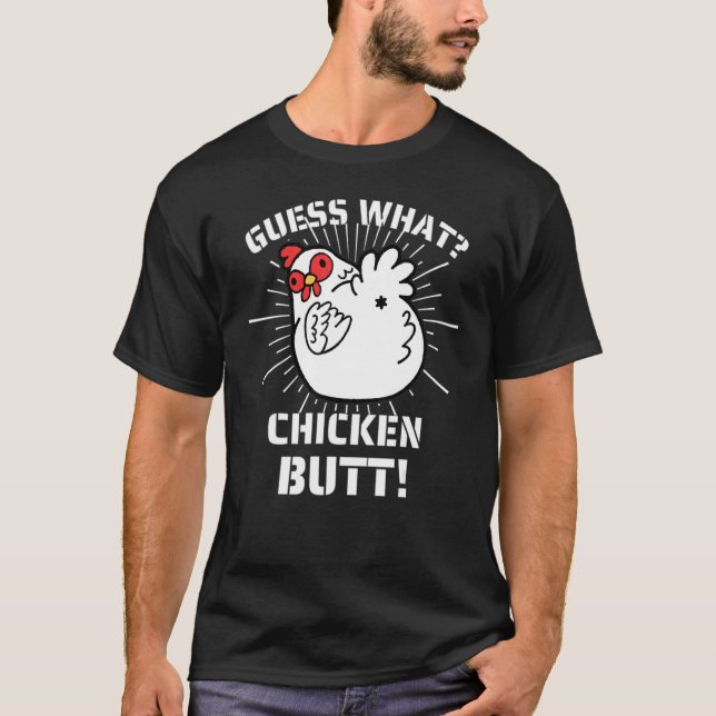 T-shirt Devinez quel animal Cul de poulet Poulets mignons  (Devant)