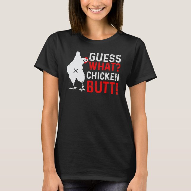 T-shirt Devinez quel animal est le derrière de poulet Mign (Devant)