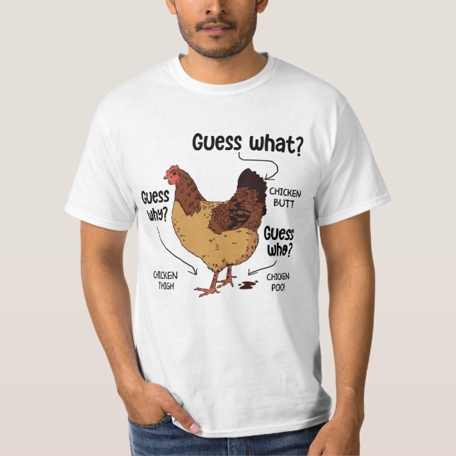 T-shirt Devinez Quel Beurre De Poulet, Amoureux Du Poulet  (Devant)