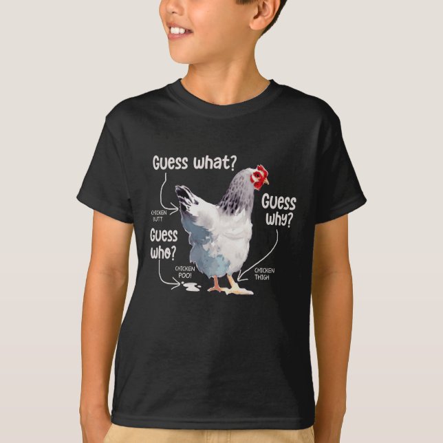T-shirt Devinez Quel Beurre De Poulet, Amoureux Du Poulet  (Devant)