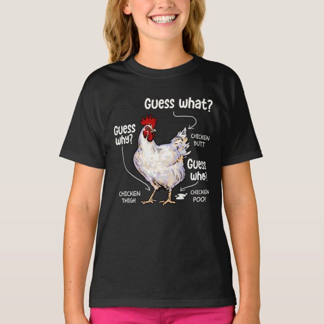 T-shirt Devinez Quel Beurre De Poulet, Amoureux Du Poulet  (Devant)