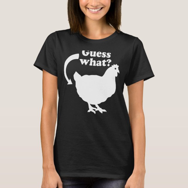 T-shirt Devinez quel bouton de poulet (Devant)