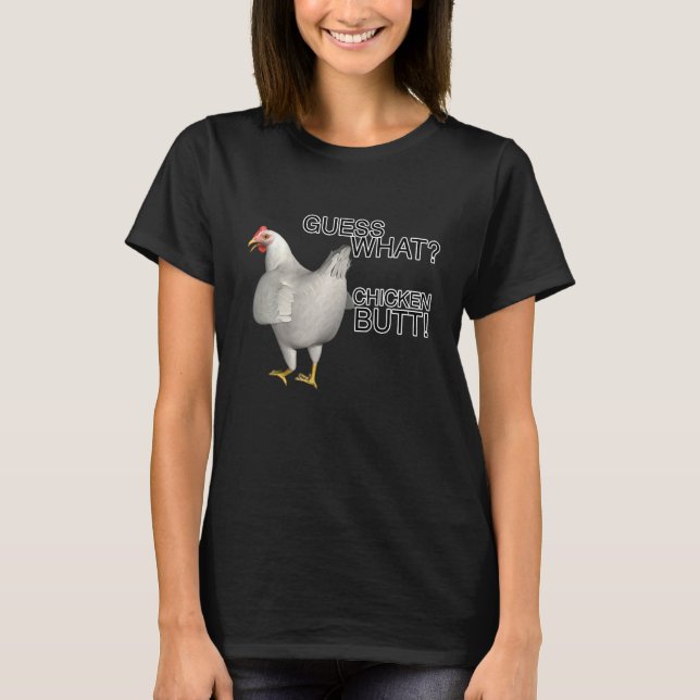 T-shirt Devinez quel bouton de poulet (Devant)