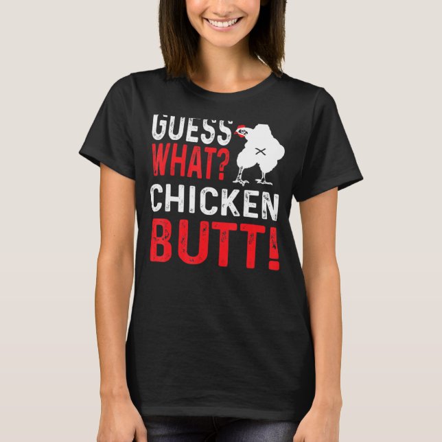 T-shirt Devinez quel bouton de poulet 2 (Devant)
