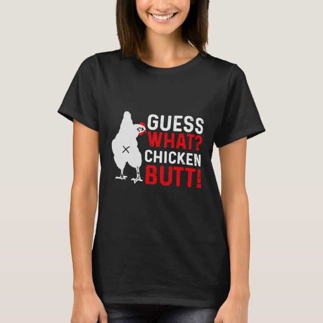 T-shirt Devinez quel bouton de poulet 3 (Devant)