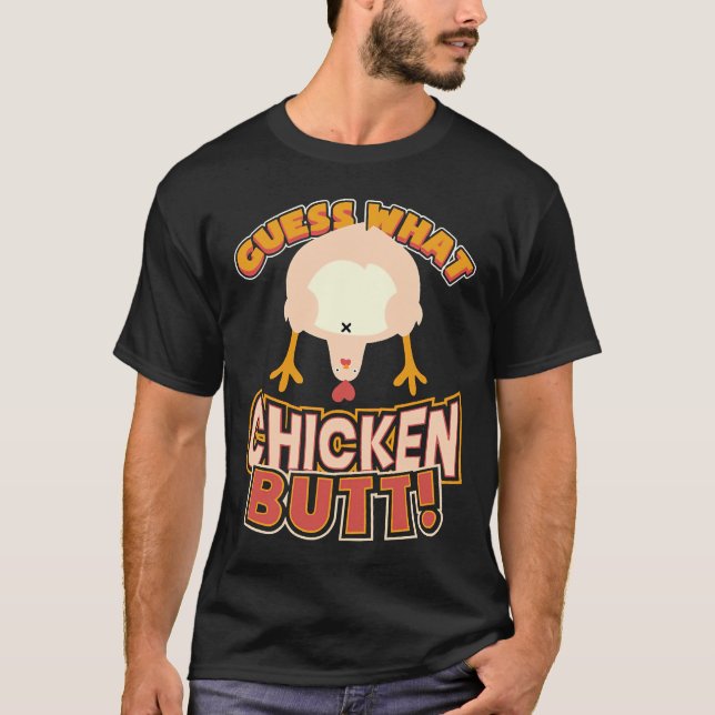 T-shirt Devinez quel bouton de poulet 73 (Devant)