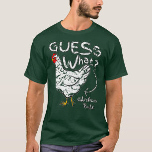 T-shirt Devinez quel bouton de poulet Vintage