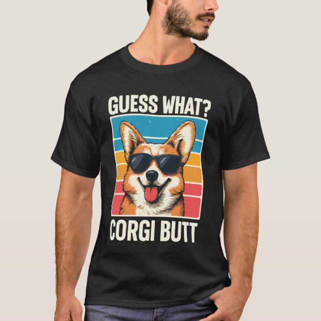 T-shirt Devinez Quel Corgi Derrière 1 (Devant)