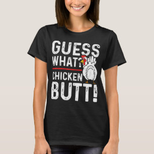 T-shirt Devinez quel design blanc de poule