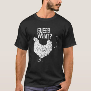T-shirt Devinez quel design blanc de poule