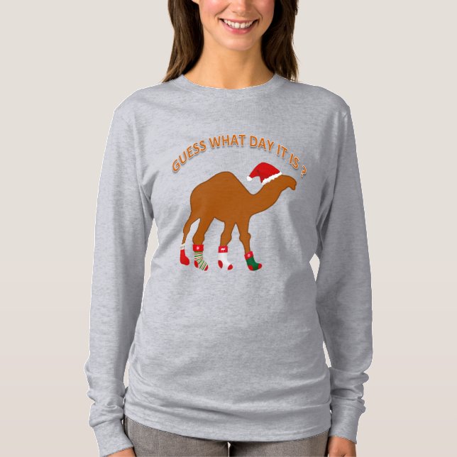 T-shirt Devinez Quel Jour C'est Drôle Noël (Devant)