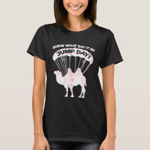 T-shirt Devinez Quel Jour C'Est Jump Day Camel Avec Parach
