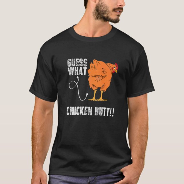 T-shirt Devinez quel mème sarcastique de poulet au beurre  (Devant)