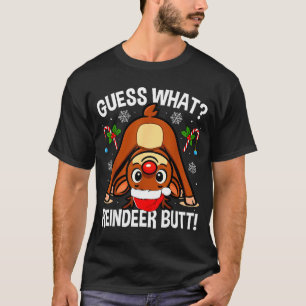 T-shirt Devinez Quel Renne Fesses Noël Père Noël Drôle De