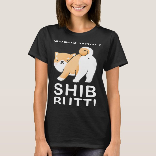 T-shirt Devinez quel Shib Butt Shiba Inu Token SHIB Crypto (Devant)