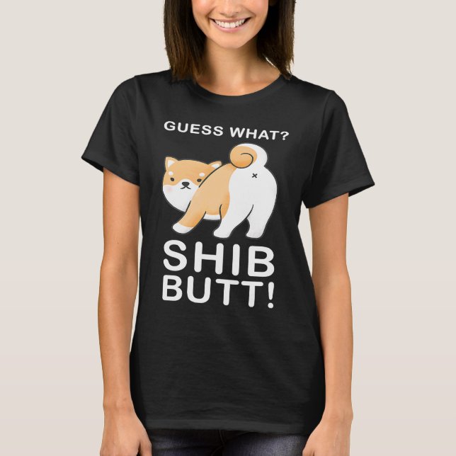 T-shirt Devinez quel Shib Butt Shiba Inu Token SHIB Crypto (Devant)