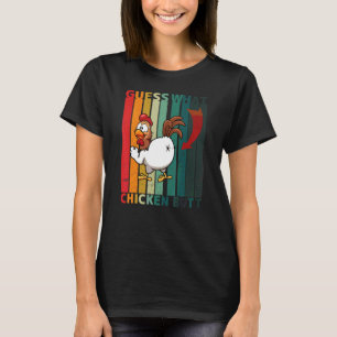 T-shirt Devinez quelle blague rétro de poule Butt