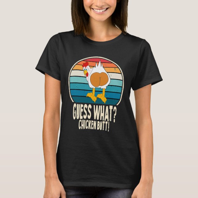 T-shirt Devinez Quelles Blagues De Design Blanc Bouton De  (Devant)
