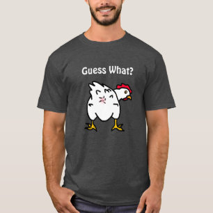 T-shirt Devinez Quoi ? Beurre de poulet drôle Humoristique