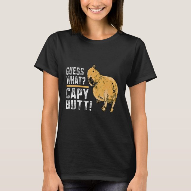 T-shirt Devinez quoi Capy Butt Capybara Capibara (Devant)