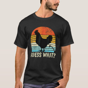 T-shirt Devinez quoi Cul de Poulet Blague de Ferme Poul