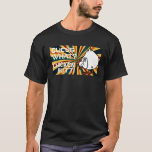 T-shirt Devinez quoi cul de poulet Hommes Rétro Vintage