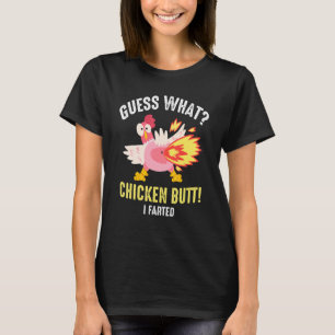 T-shirt Devinez quoi cul de poulet Poulets mignons Buff a