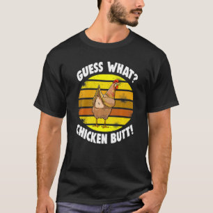 T-shirt Devinez quoi Cul de poulet Rétro Femmes Amour Poul