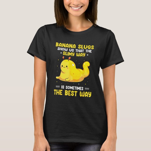 T-shirt Devis attrape-escargot de limace de banane pour at (Devant)