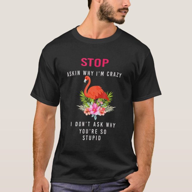T-shirt Devis Cool Flamant rose Conception Pour Flamant ro (Devant)