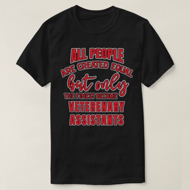 T-shirt Devis d'adjoint vétérinaire amusant (Design devant)