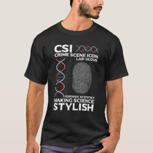 T-shirt Devis d'analyse de l'ADN pour Crime Lab et Coroner