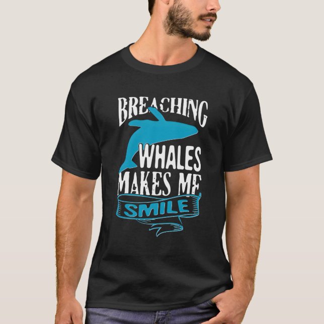 T-shirt Devis De Baleine Pour Baleine Bleue Et Baleine Beu (Devant)