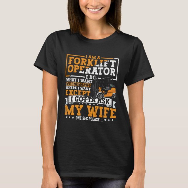 T-shirt Devis de conducteur certifié de chariot élévateur (Devant)