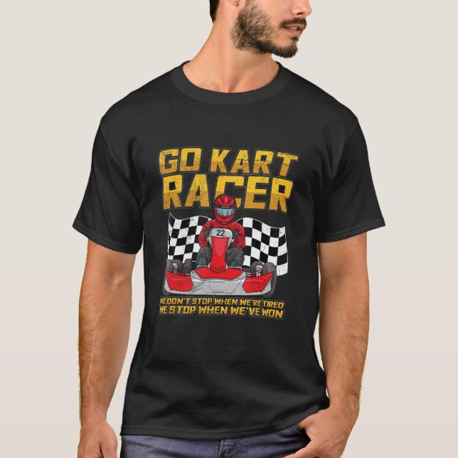 T-shirt Devis De Course Go Kart Pour Un Racer Go Kart (Devant)