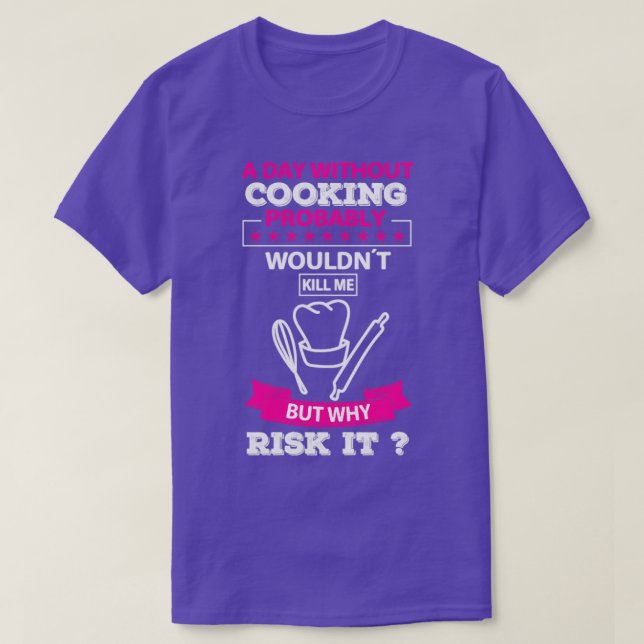 T-shirt Devis de Cuisine amusant (Design devant)
