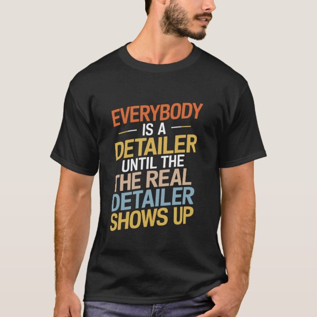 T-shirt Devis de detailing de voiture pour laveur de polis (Devant)