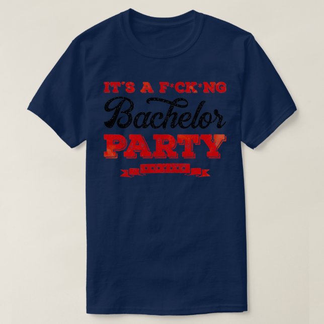 T-shirt devis de fête de bachelor (Design devant)