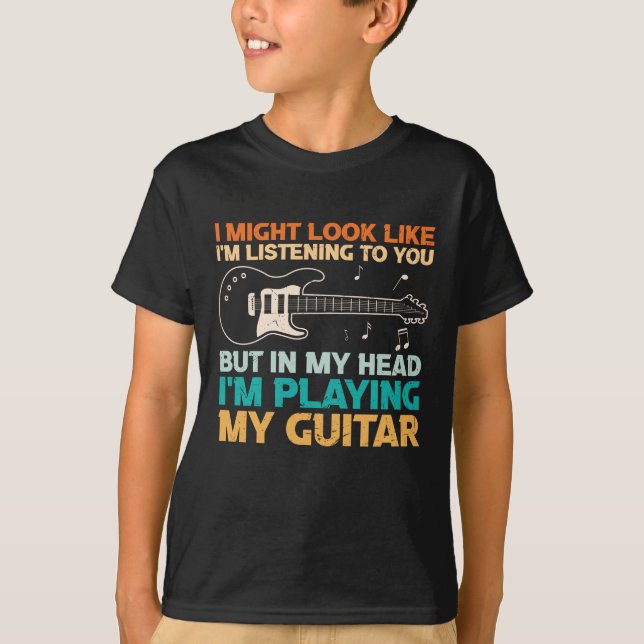 T-shirt Devis de joueur de guitare amusant (Devant)
