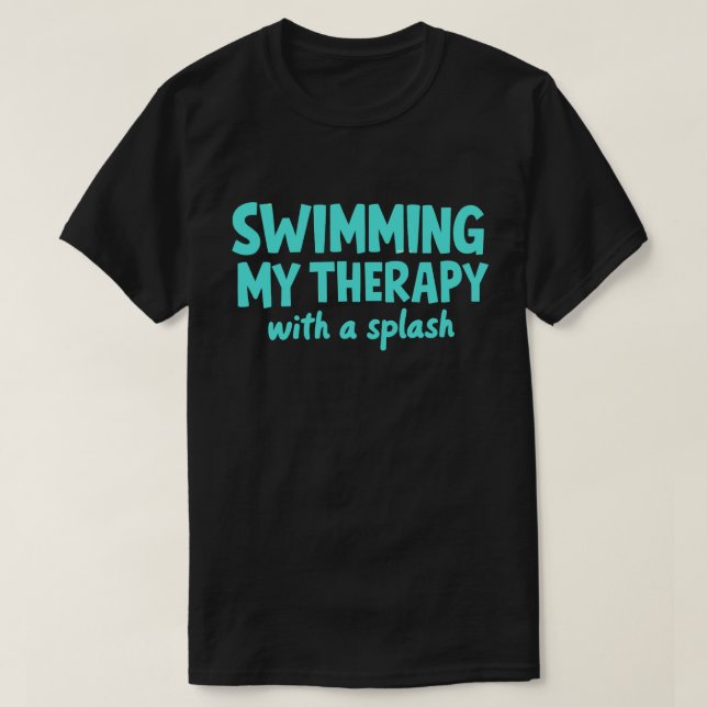 T-shirt Devis de natation amusante (Design devant)